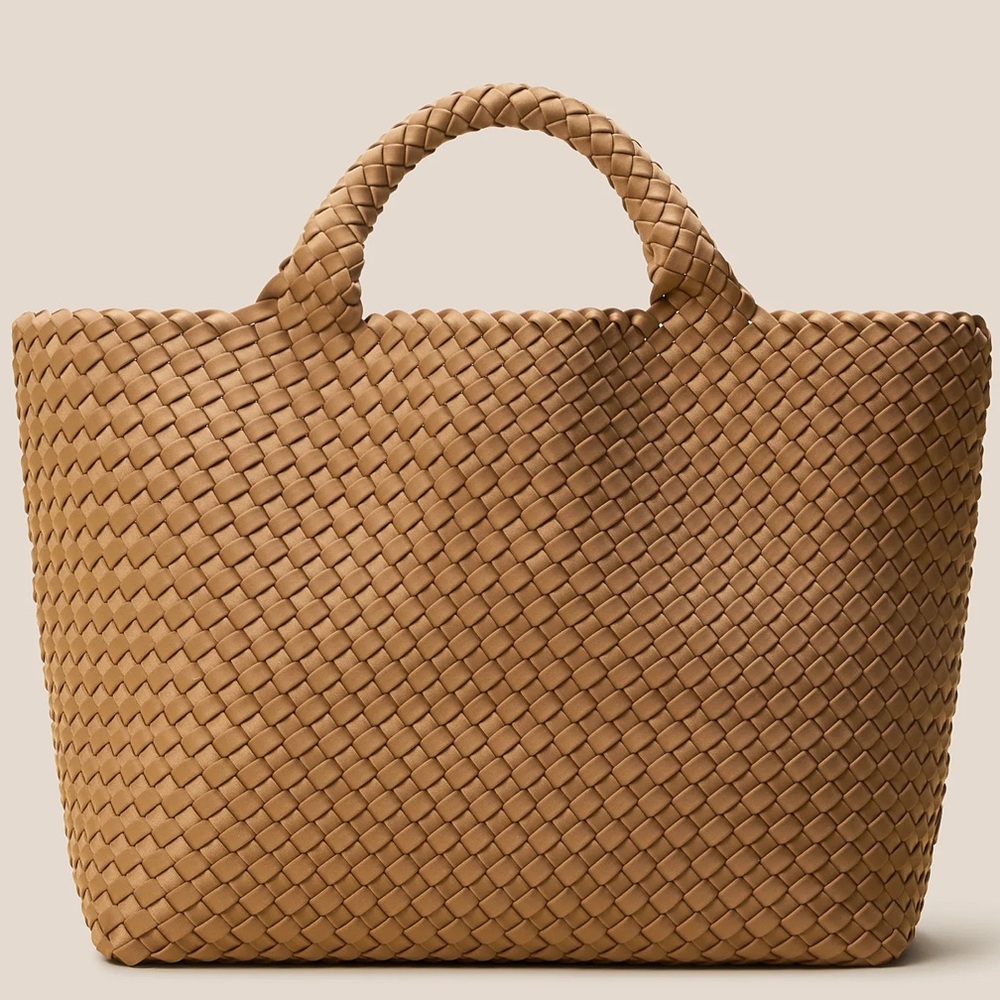 Naghedi Tan Woven Tote Bag